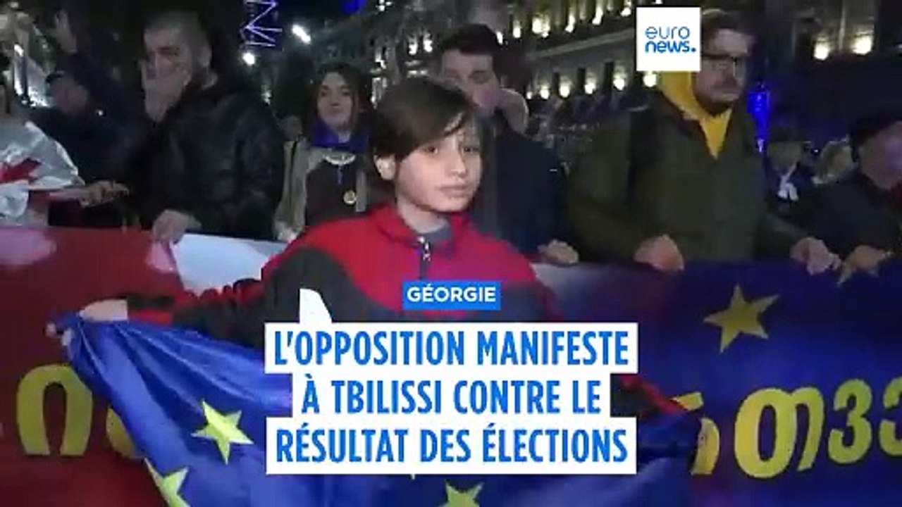 Des milliers de Géorgiens se rassemblent à nouveau contre des élections qu'ils estiment "truquées"