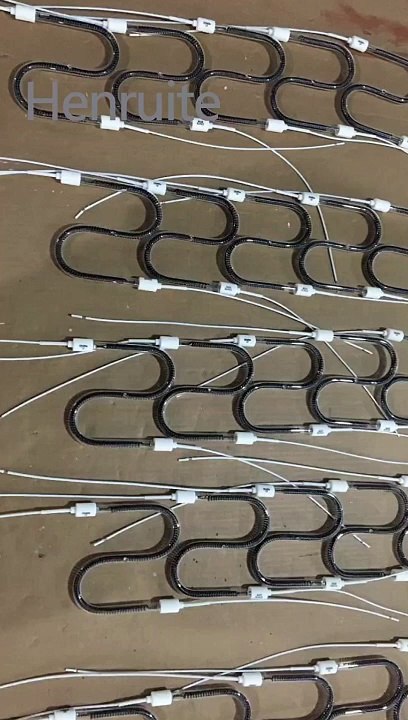 Quartz infrared heating lamp heating elements