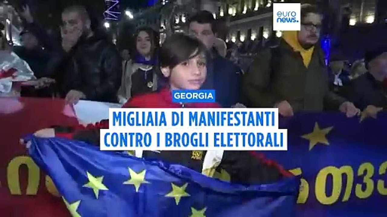 Elezioni in Georgia, migliaia di manifestanti di nuovo in piazza a Tbilisi contro i brogli
