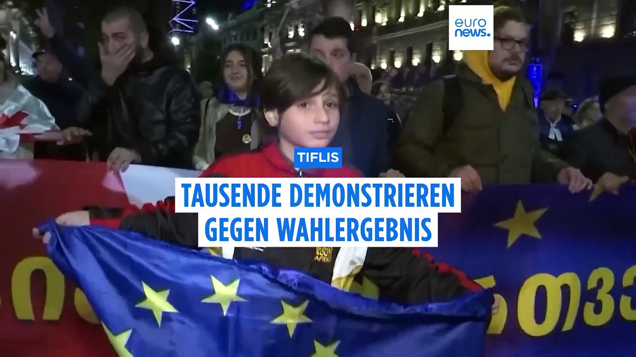 Tiflis: Tausende demonstrieren gegen Wahlergebnis