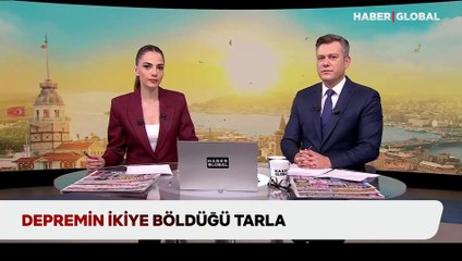 Depremin ikiye böldüğü tarladaki korkutan görüntü