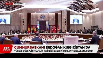 Cumhurbaşkanı Erdoğan'dan Kırgızistan'da önemli mesaj