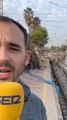 Aldo Gómez, en una estación de tren de Paiporta (Valencia)