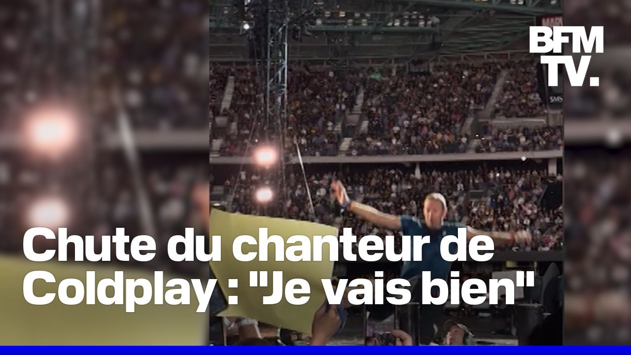 Le chanteur de Coldplay, Chris Martin, chute dans une trappe en plein concert en Australie