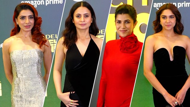 Samantha, Sharvari, Nimrit Kaur & Rasika Duggal Arrive At The Blue Carpet Of Citadel Honey Bunny