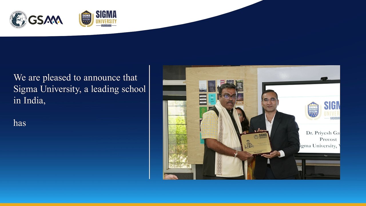 Sigma University Received International Accreditation