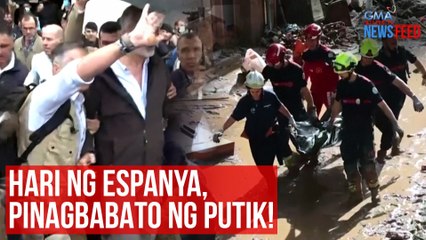 Hari ng Espanya, pinagbabato ng putik! | GMA Integrated Newsfeed