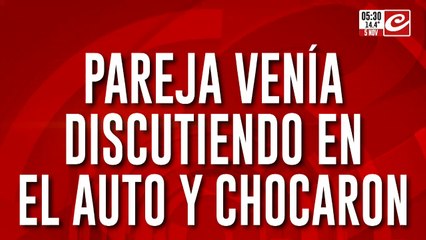 Iban discutiendo en el auto y terminaron chocando con varios vehículos