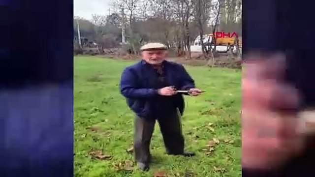 BOLU Köpekler için boş araziye koyulan kulübeyi ateşe verdi, tepki gösteren kişiye bıçak çekti (VİDEO EKLENDİ)