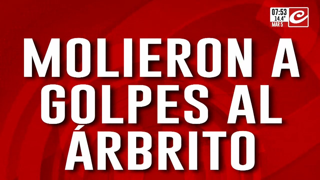 Molieron agolpes a un árbitro y terminaron todos detenidos