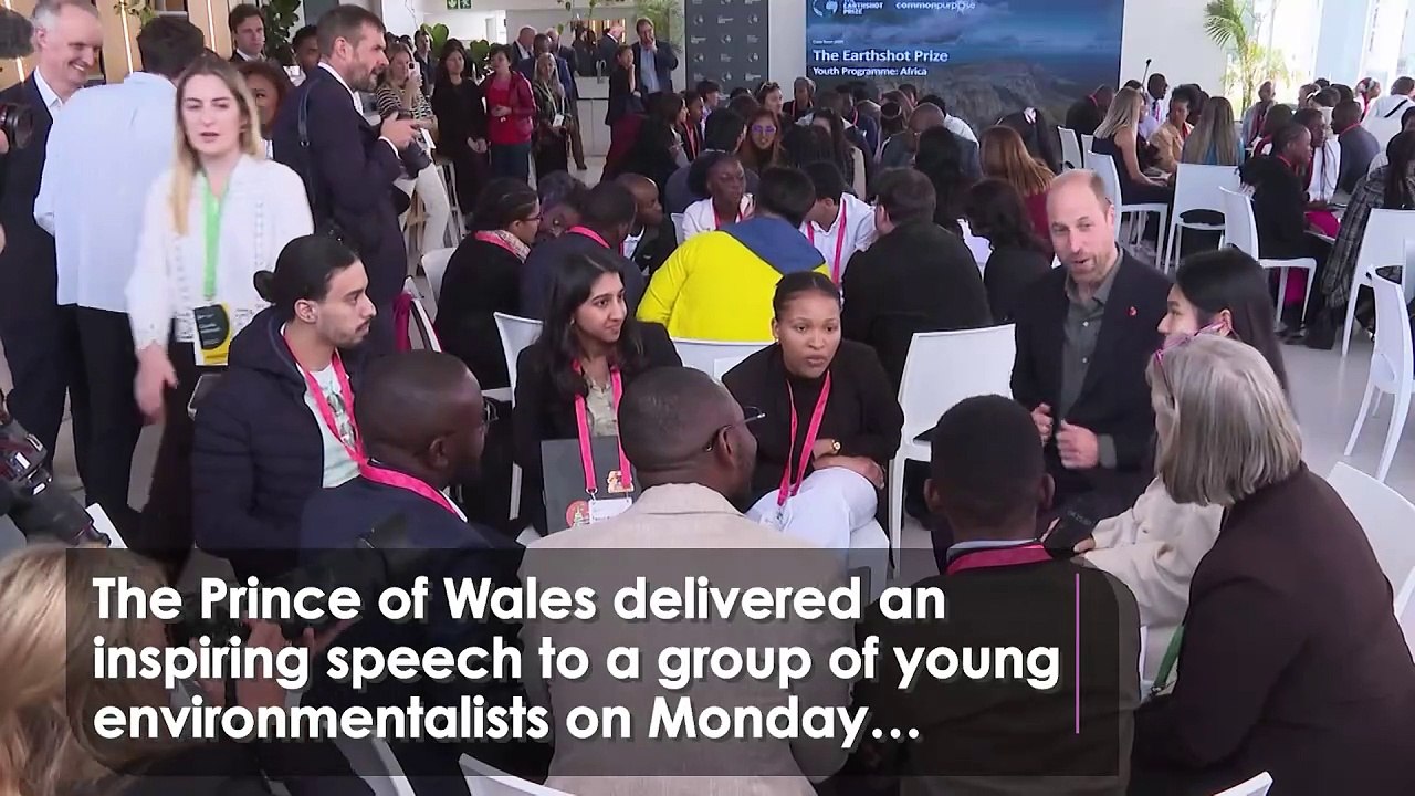 Prince William gives uplifting speech to young environmentalists in Cape Town