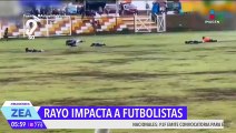 Rayo impacta a futbolistas en Perú