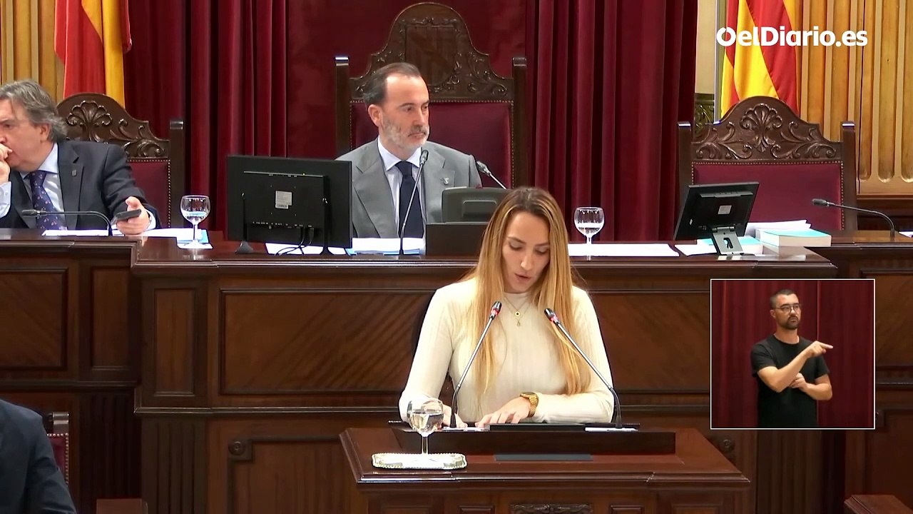 La líder de Vox en Baleares ha dicho en el Parlament que la gestión de Sánchez con la DANA ha sido "demoníaca" y que ha dejado a la gente "morir como perros"