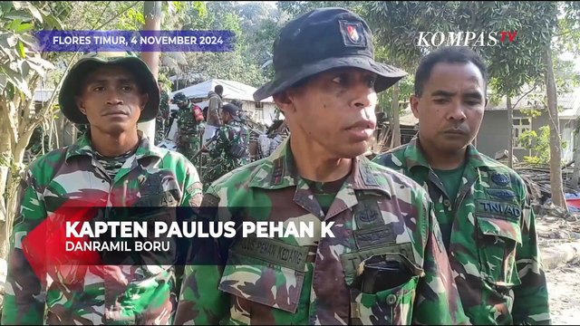 Korban Meninggal Erupsi Gunung Lewotobi Laki-laki Dimakamkan Satu Liang Lahat, TNI Bantu Prosesinya