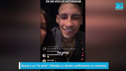 Besos y un te amo Wanda y L-Gante confirmaron su romance