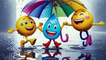 ANIMATION CARTOONS-Rainy Day Emoji Umbrella Dance