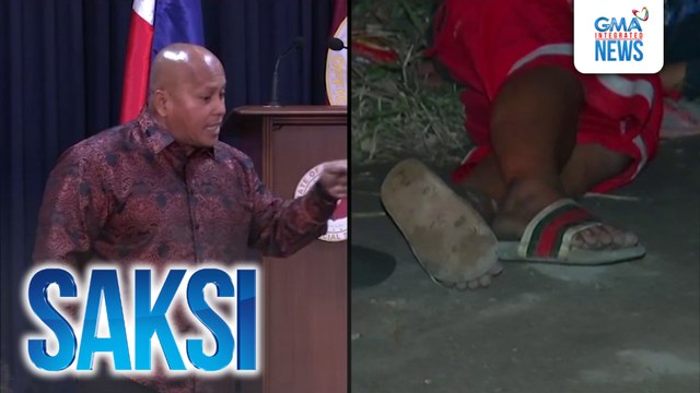 Sen. Dela Rosa, kukuwestiyunin kung magsusumite ang Senado sa ICC ng transcript ng pagdinig sa war on drugs | Saksi