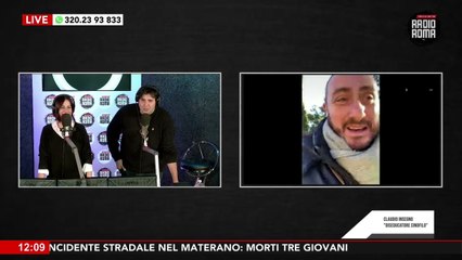 Claudio Insegno, attore, in collegamento da "i Perrollas" su Radio Roma