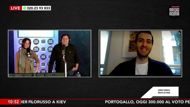 L'inviato da Parigi Johnny Cronaca in collegamento da i Perrollas su Radio Roma