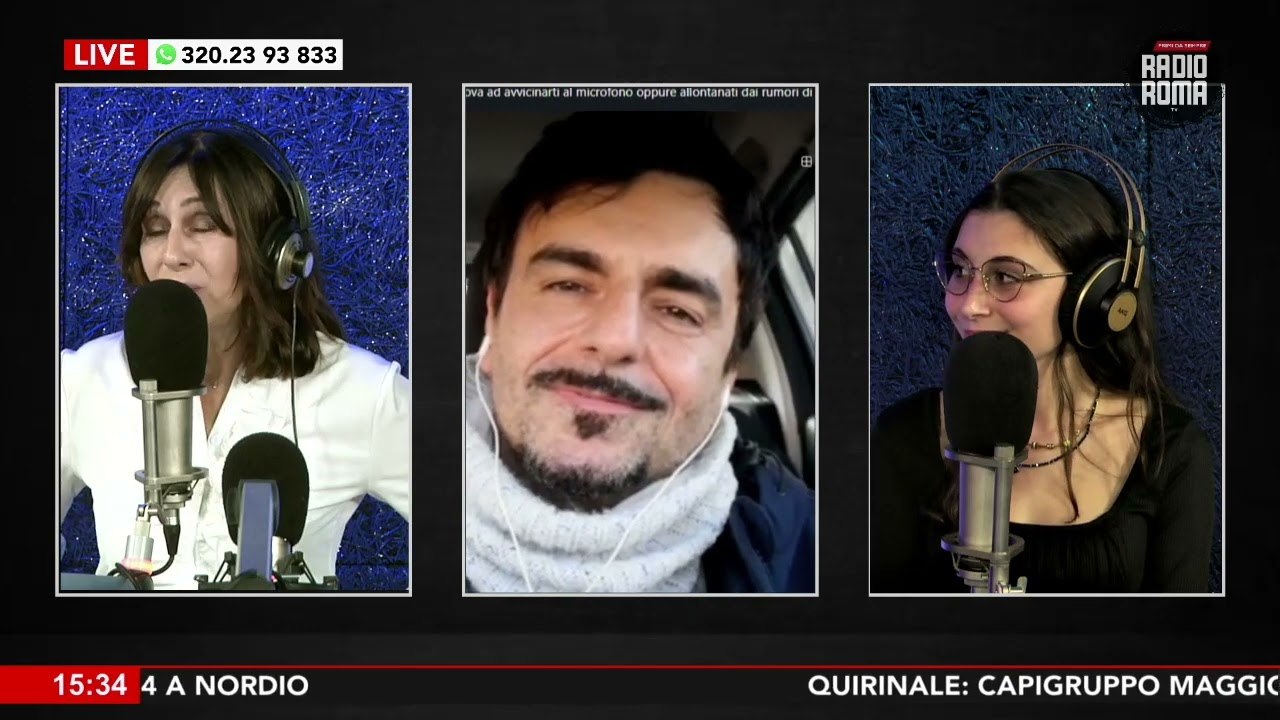 Davide De Marinis, cantautore, ospite a Radio Roma Magazine su Radio Roma