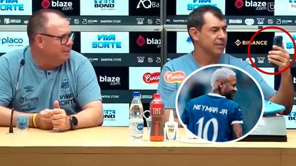 Neymar interrumpe con videollamada una rueda de prensa de Santos
