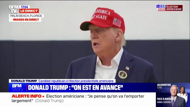 Donald Trump: J'entends qu'on a de très bons résultats dans tous les États