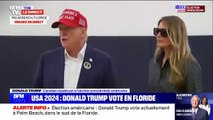 Spécial USA - Donald Trump a voté dans son bureau de vote à Palm Beach, en Floride, accompagné de sa femme Melania Trump: 