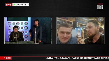 In collegamento da Mosca Tiberio Stolner , Chermen Khugaev da VIPIACE su RADIO ROMA