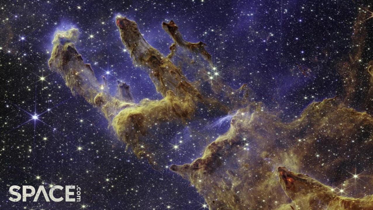 Pillars of Creation Seen In 4K Via James b Space Telescope video