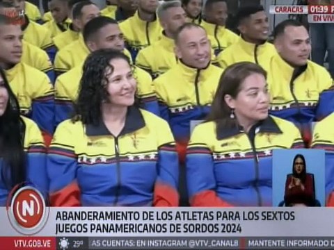 Vpdta. Delcy Rodríguez encabeza abanderamiento de atletas sordos rumbo a los Juegos Panamericanos