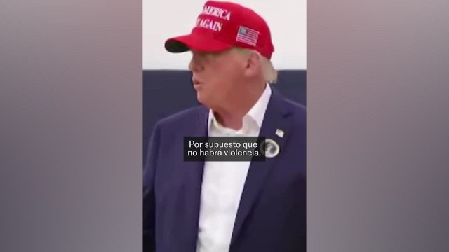 Trump votando en las elecciones presidenciales de los Estados Unidos