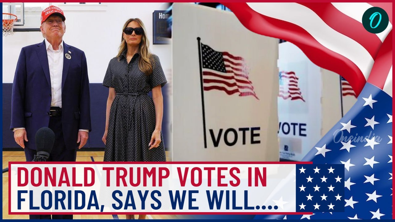 USA: Watch Donald Trump-Melania Vote In Florida | Tight Race with Harris, Results Soon| Updates Here
