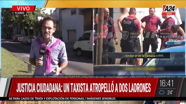 FLORES: UN TAXISTA VIO A MOTOCHORROS ROBAR Y LOS ATROPELLÓ