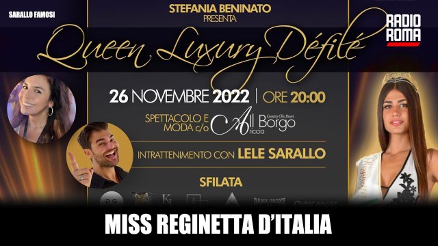 Miss Reginetta D’Italia a Sarallo Famosi su Radio Roma