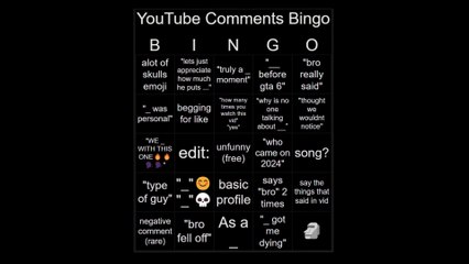 Playing bingo with the worst YouTube comment section ever! #02