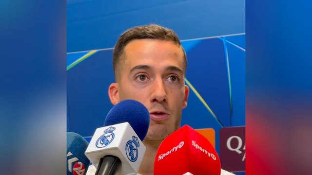 Lucas Vázquez en zona mixta tras Real Madrid vs Milan