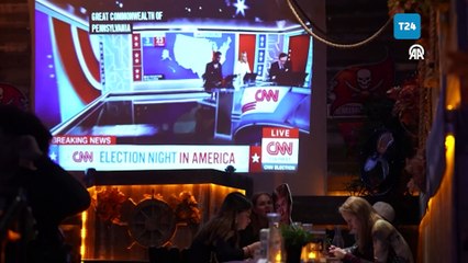ABD'liler seçim sonuçlarını televizyon ekranlarından takip ediyor