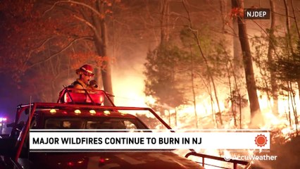 Major wildfires burn throughout New Jersey as dry conditions continue
