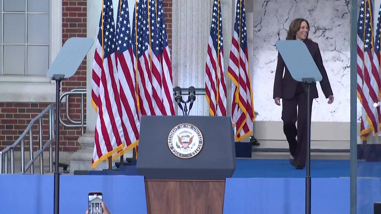 Watch: Emotional moment Kamala Harris accepts defeat in US presidential election