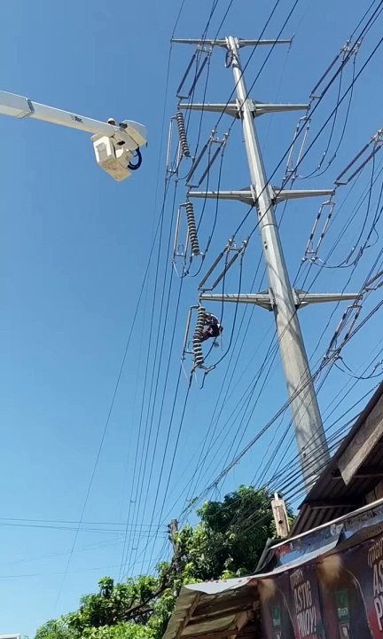 विद्युत उच्च वोल्टेज आपूर्ति लाइन सेटअप 5
