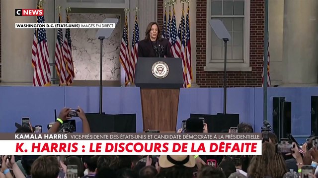 Regardez Kamala Harris qui est enfin venue reconnaître sa défaite, mais sans jamais reconnaître la moindre erreur et la moindre responsabilité