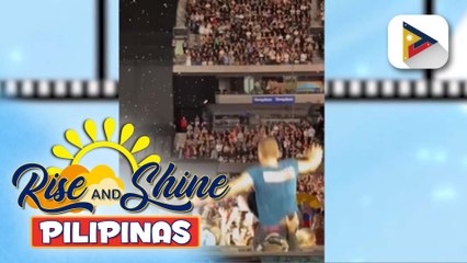 TALK BIZ | Coldplay's Christian Martin, nahulog sa stage sa kalagitnaan ng kanilang Australia show