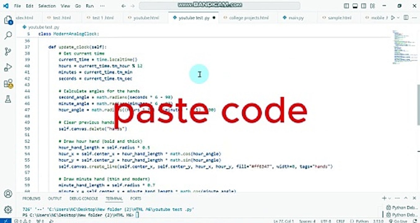 How to make clock in python