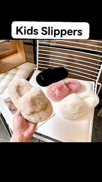 Kid Shoes Girl Fur Slippers Anti Slip Warm Slippers Fashionable Color Matching Cotton Slipper Autumn Winter Thick Bottom Slipper