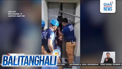 18 estudyante, iniligtas matapos ma-trap sa loob ng nagkaaberyang elevator | Balitanghali