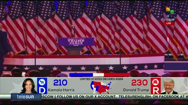 Trump supporters celebrating the apparent Republican victory