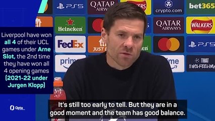 'Doing great work so far' - Alonso praises Slot after heavy Anfield defeat