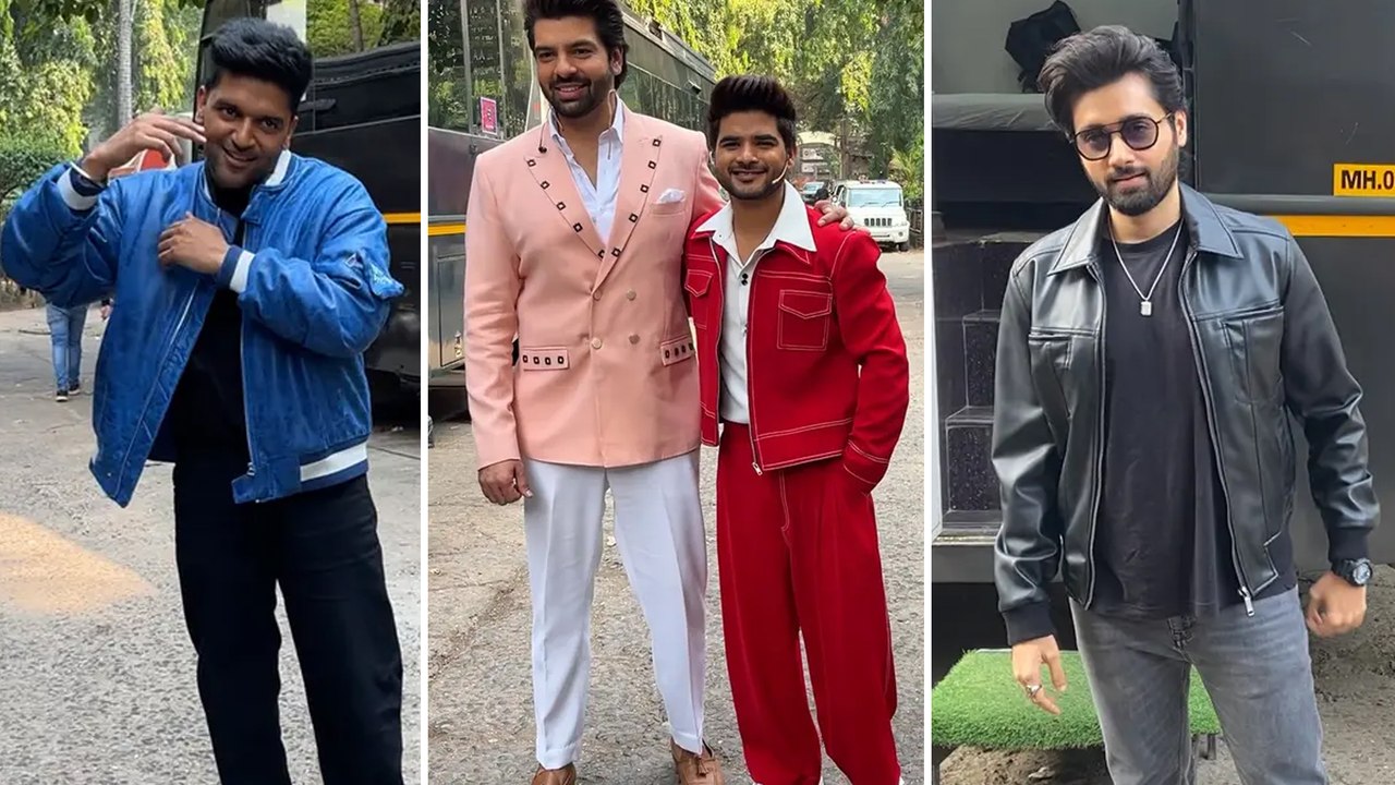 Salman Ali, Guru Randhawa & Vanvaas Actor Utkarsh Sharma Clicked At The Sets Of 'Sa Re Ga Ma Pa'