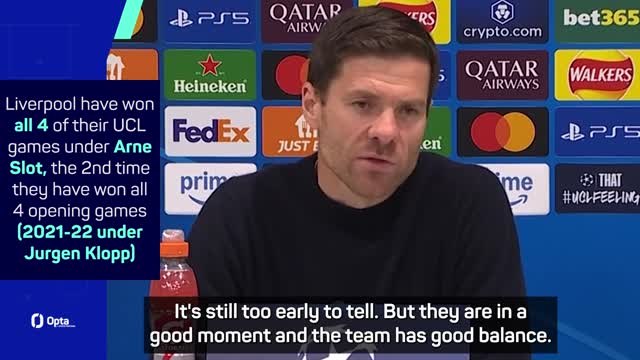 'Doing great work so far' - Alonso praises Slot after heavy Anfield defeat