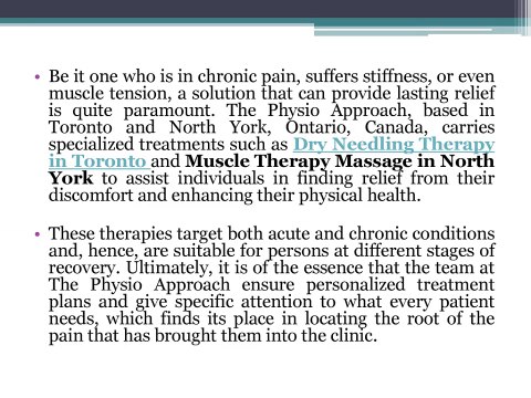 Effective Pain Relief with Dry Needling Therapy and Muscle Therapy Massage in North York